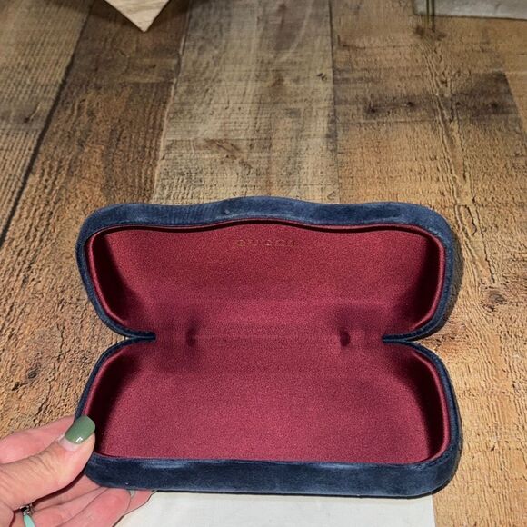 Gucci blue Velvet Sunglasses Eyeglasses Case & cloth main image 7